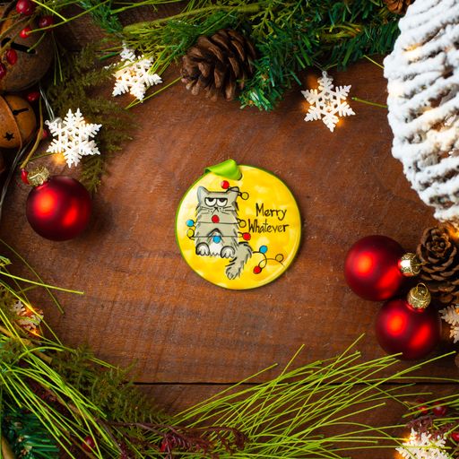 Nola Watkins Fun Round Hand Painted Ornament