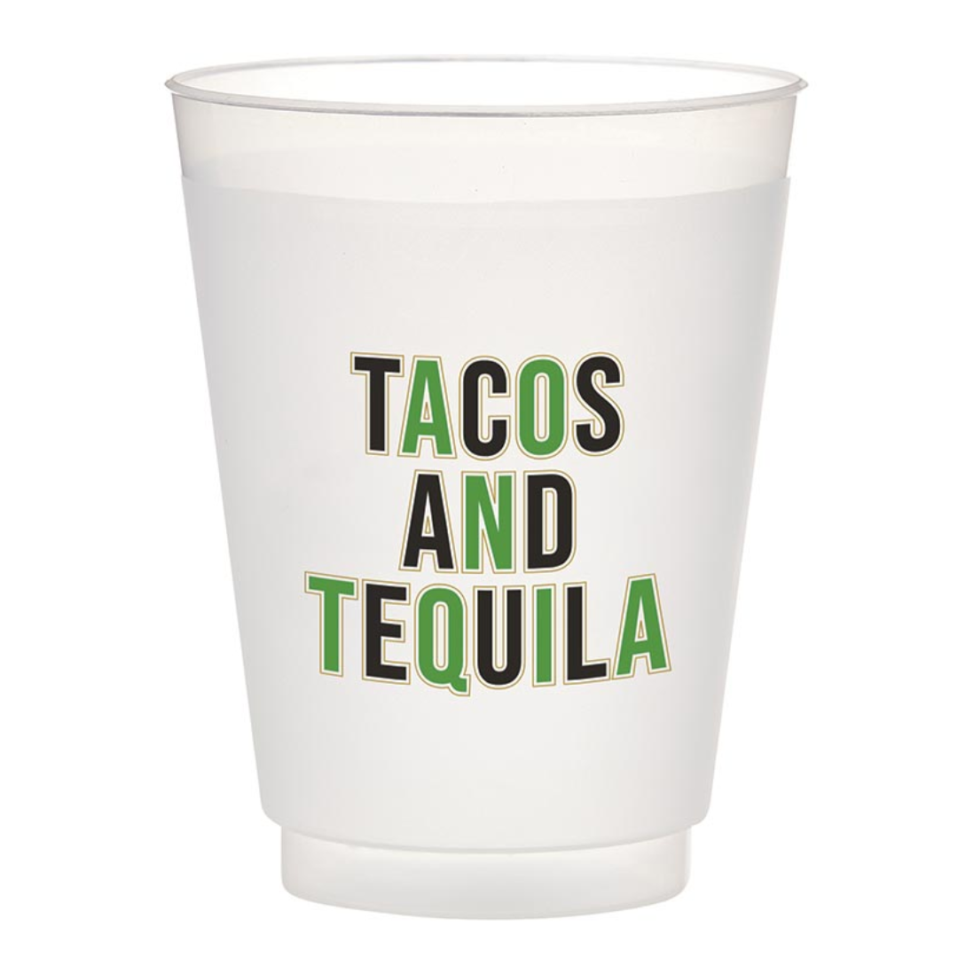 Tacos And Tequila Frosted Cup Set