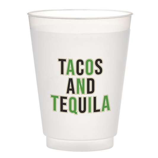 Tacos And Tequila Frosted Cup Set