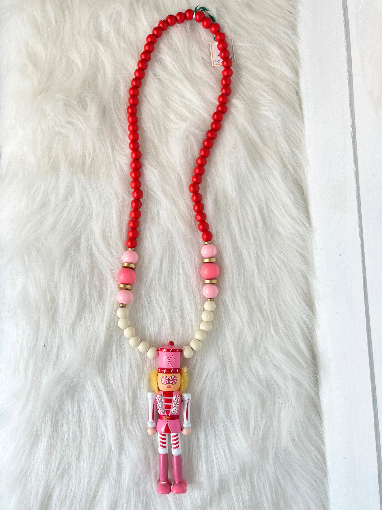 Simply Southern Wooden Beaded Nutcraker Necklace