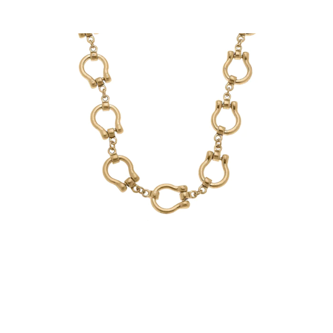 Trigger Horsebit Linked Necklace -Derby