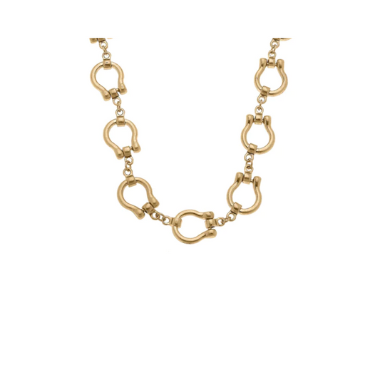 Trigger Horsebit Linked Necklace -Derby