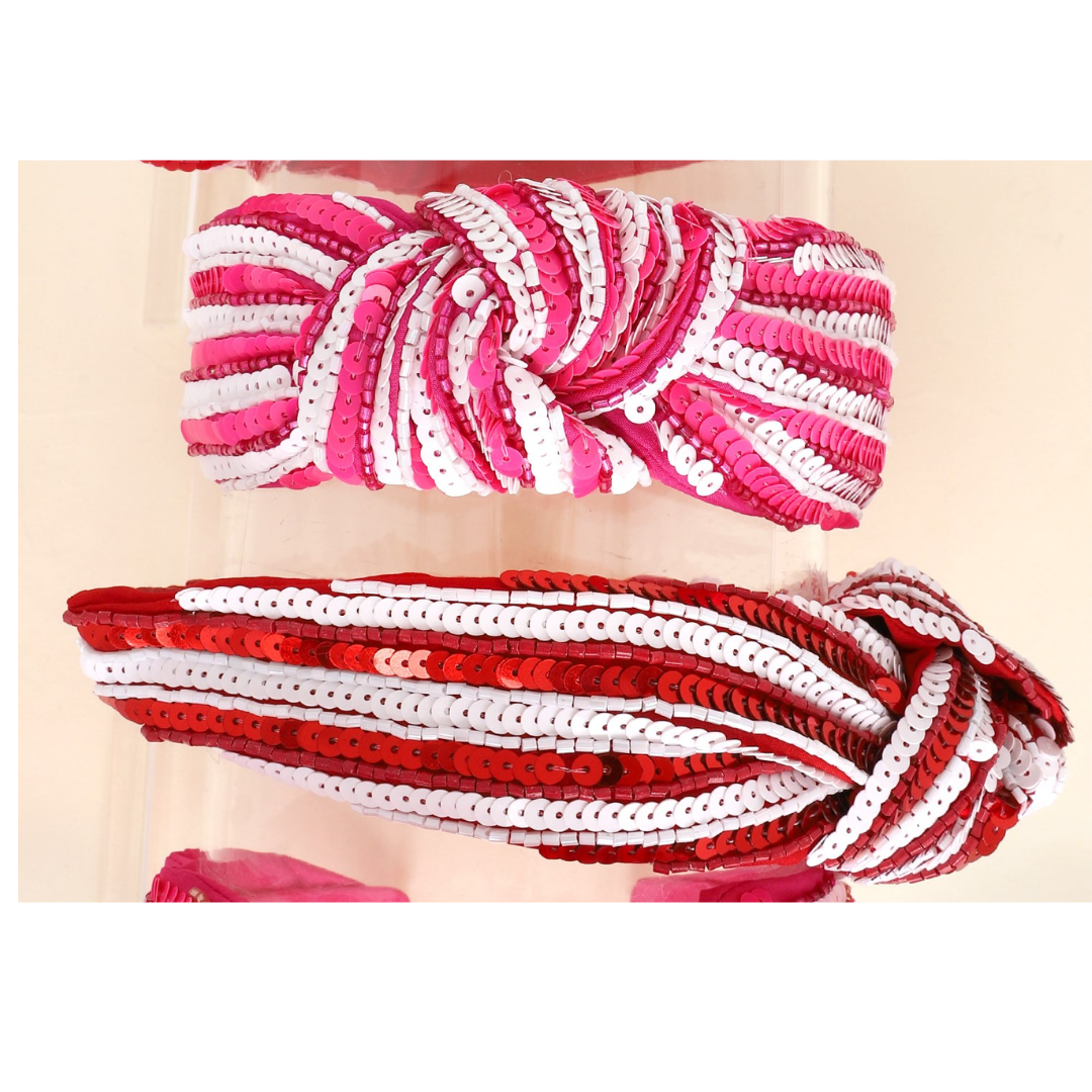 Sequin Striped Headband