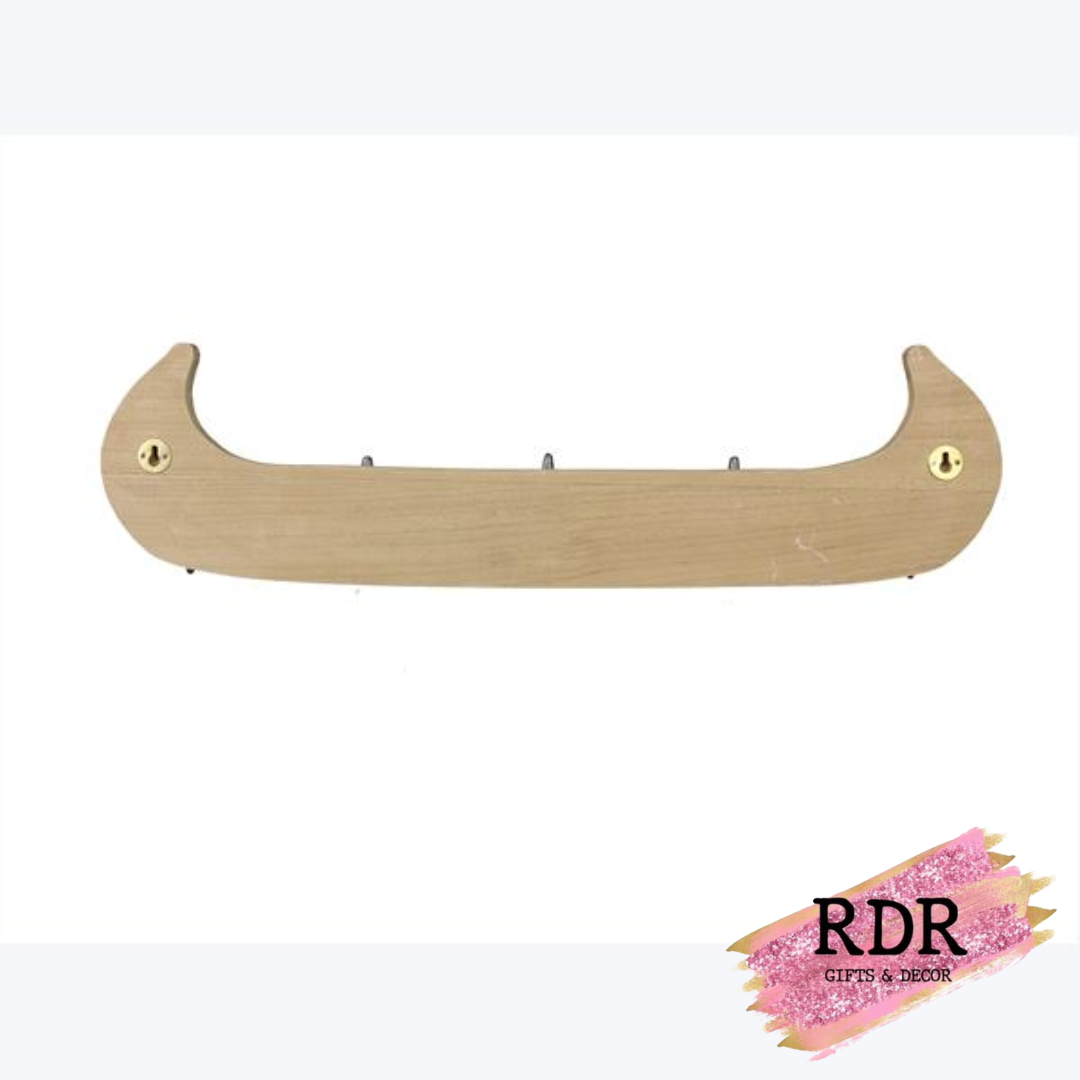 Wood Canoe Shaped Wall Hook
