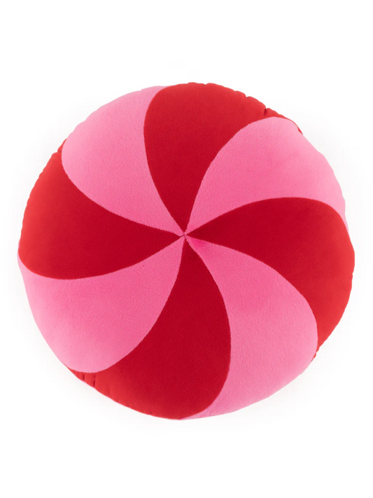 Pink & red Peppermint Candy Pillow