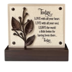 Faith and Inspirational Antique Flower Plaque Sitter