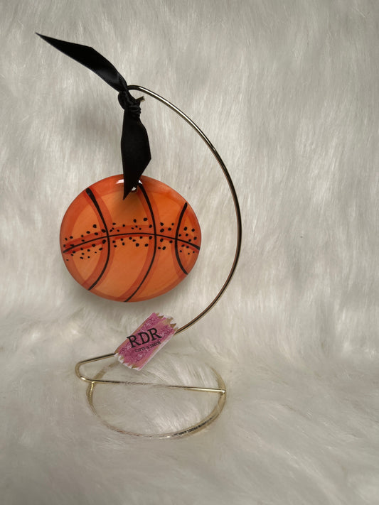 Nola Watkins Sports Round Hand Painted Ornament