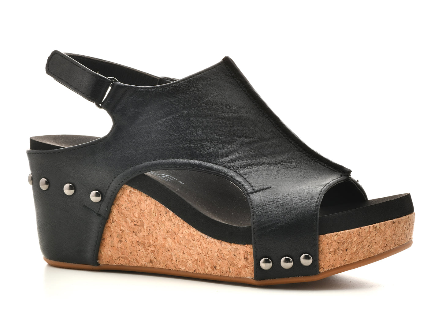 Corky's Carley Wedges- Black Smooth