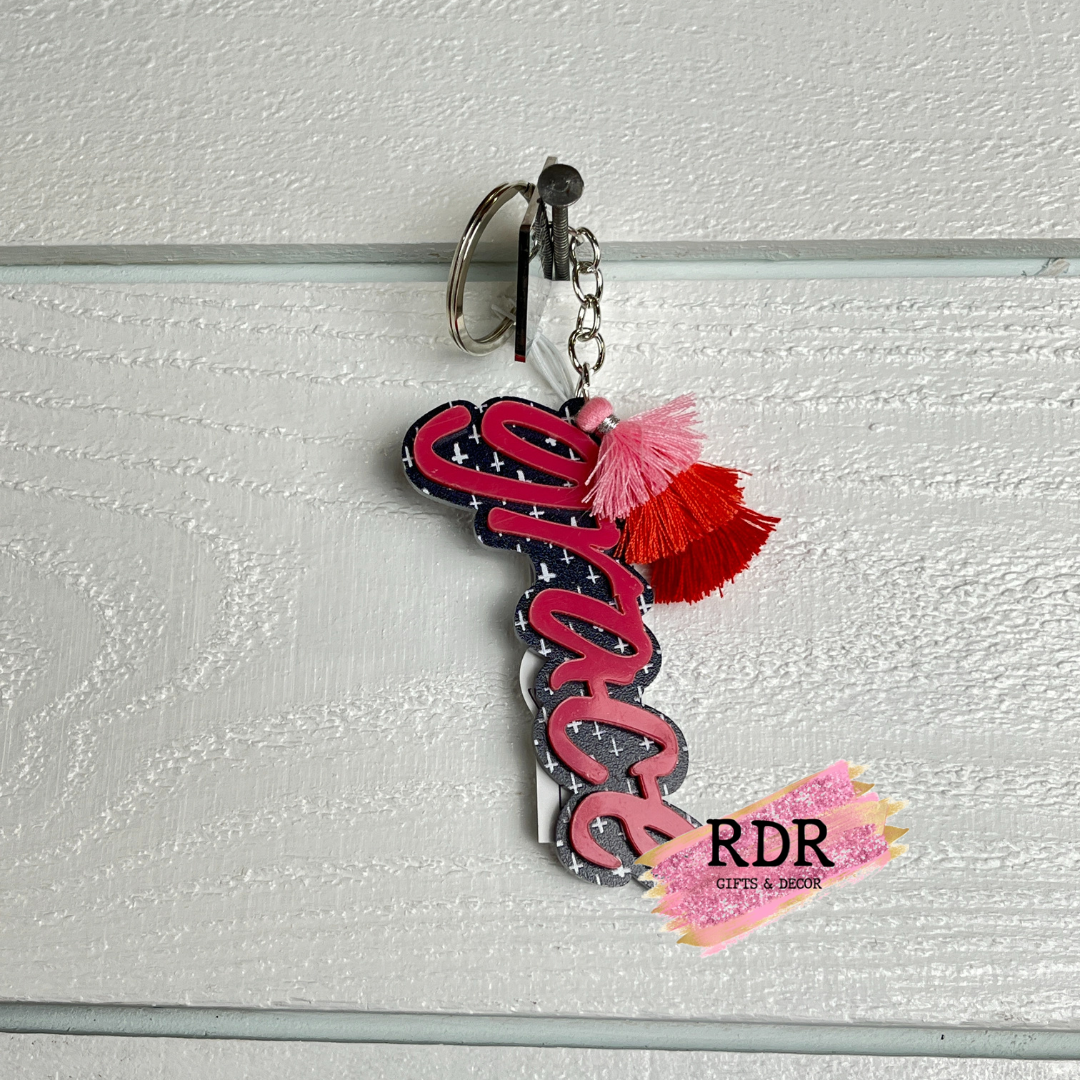 Southern Couture Acrylic Word Key Chains