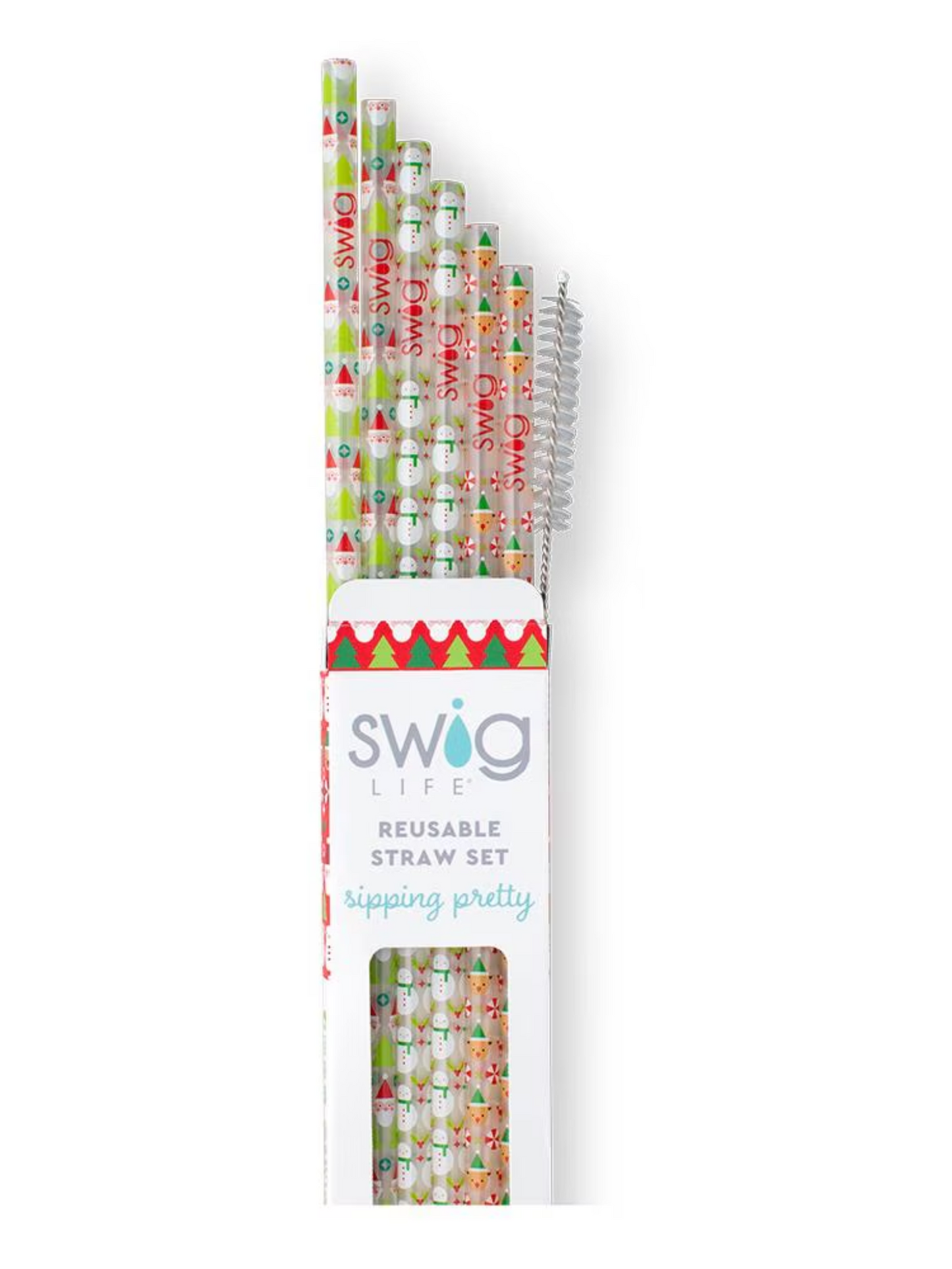 Swig Reusable Straws + Cleaning Brush