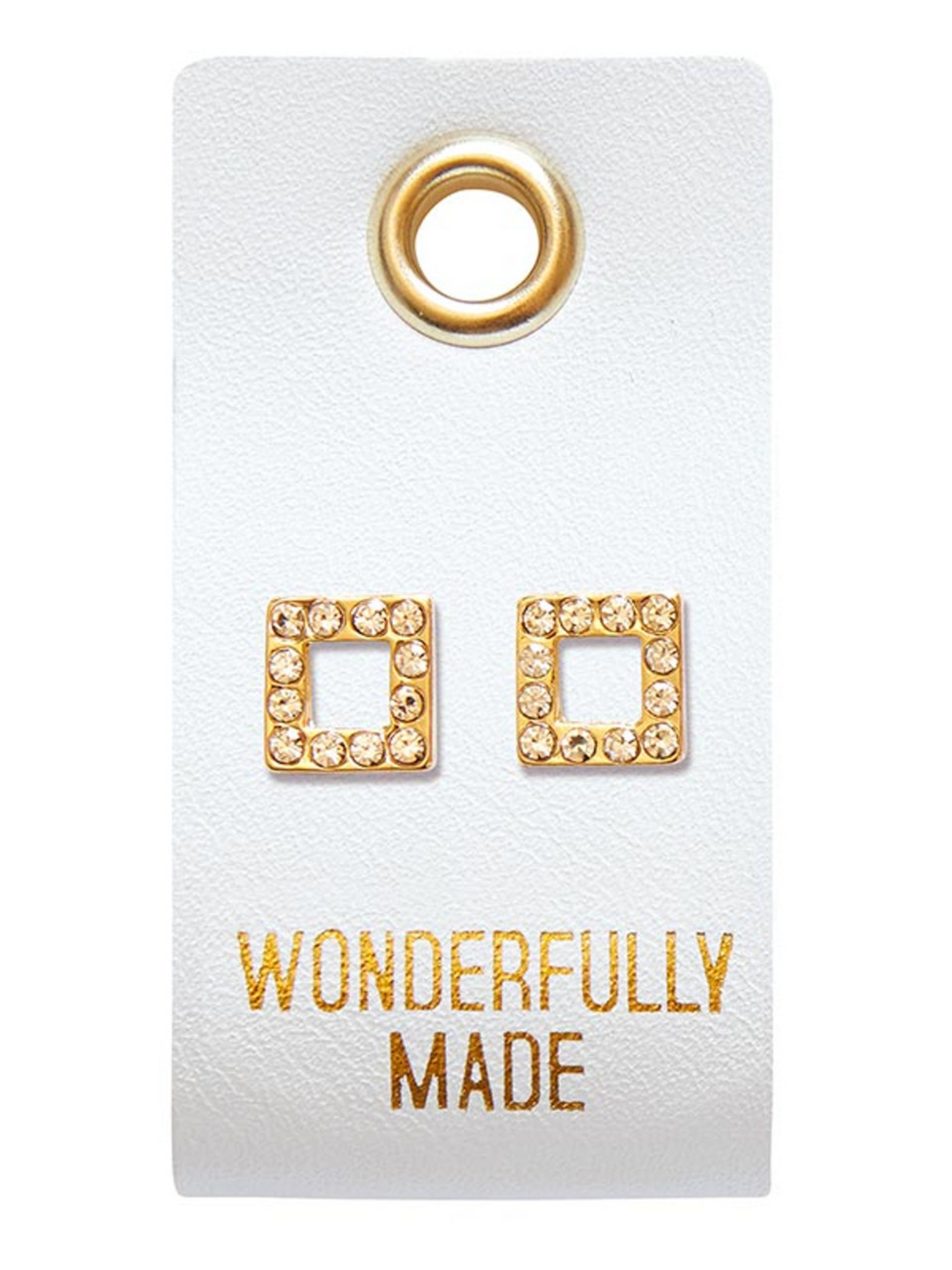 Children's Leather Tag Earrings