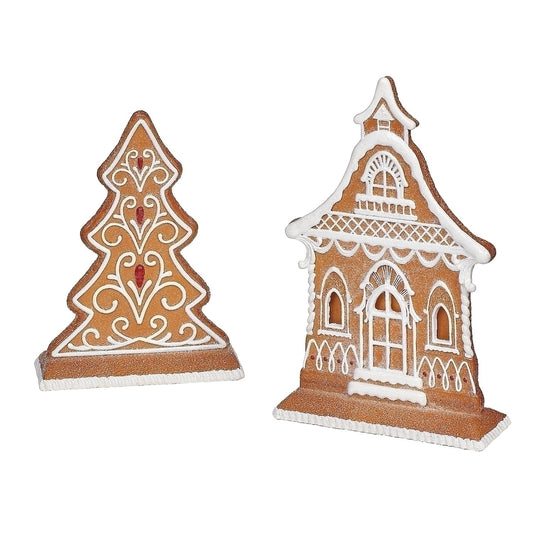 Free Standing Glitter Frosted Gingerbread