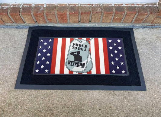 Proud Veteran Doormat Insert