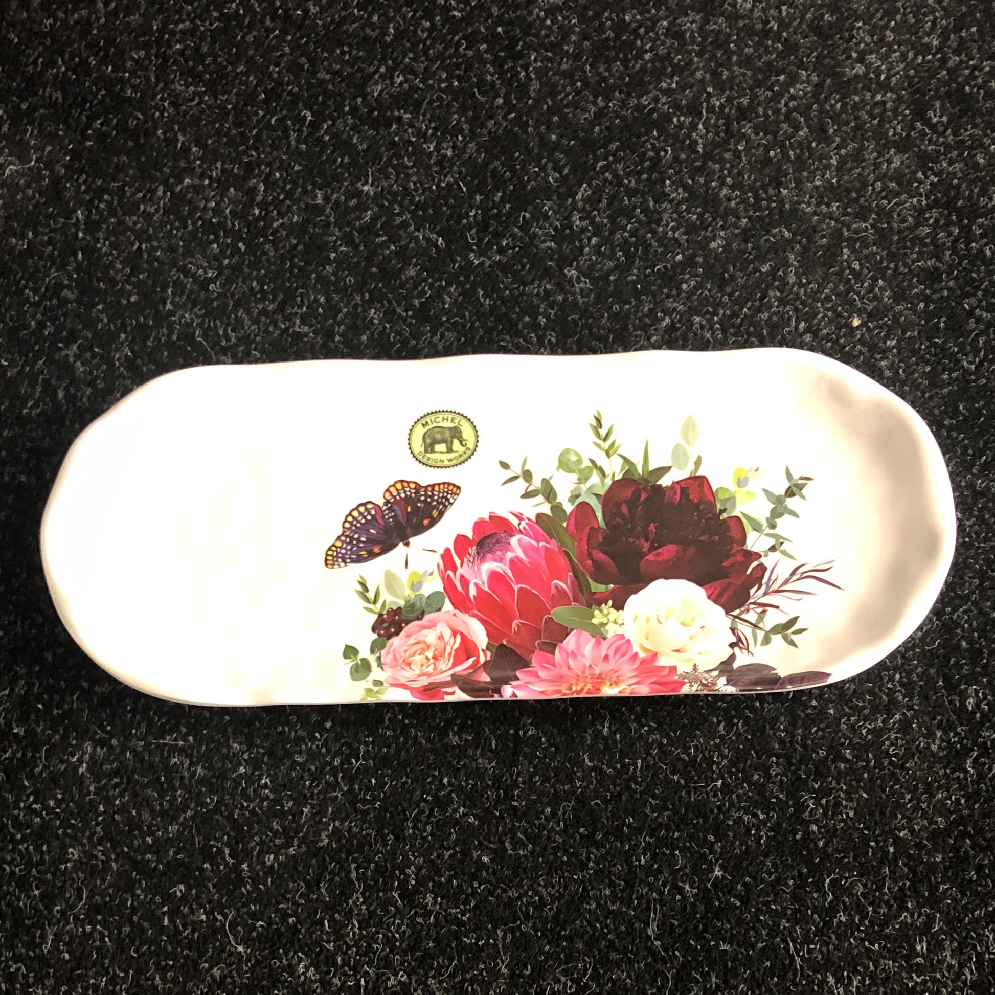 Michel Design Works Sweet Floral Melody Oval Accent Tray