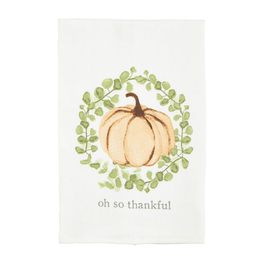 Mud Pie Thanksgiving Hand Towel, Oh So Thankful