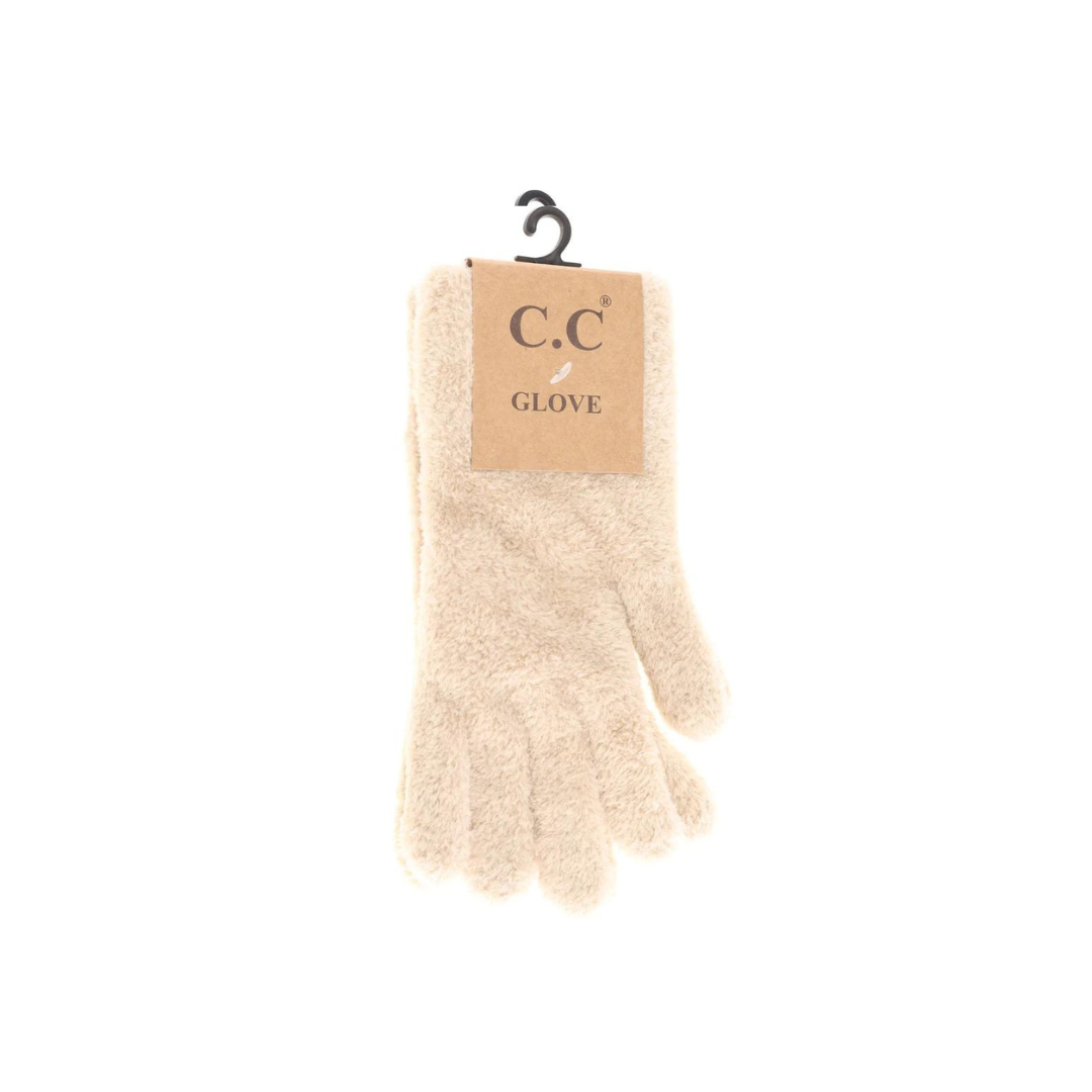 Plush Terry Chenille C.C. Beanie Gloves