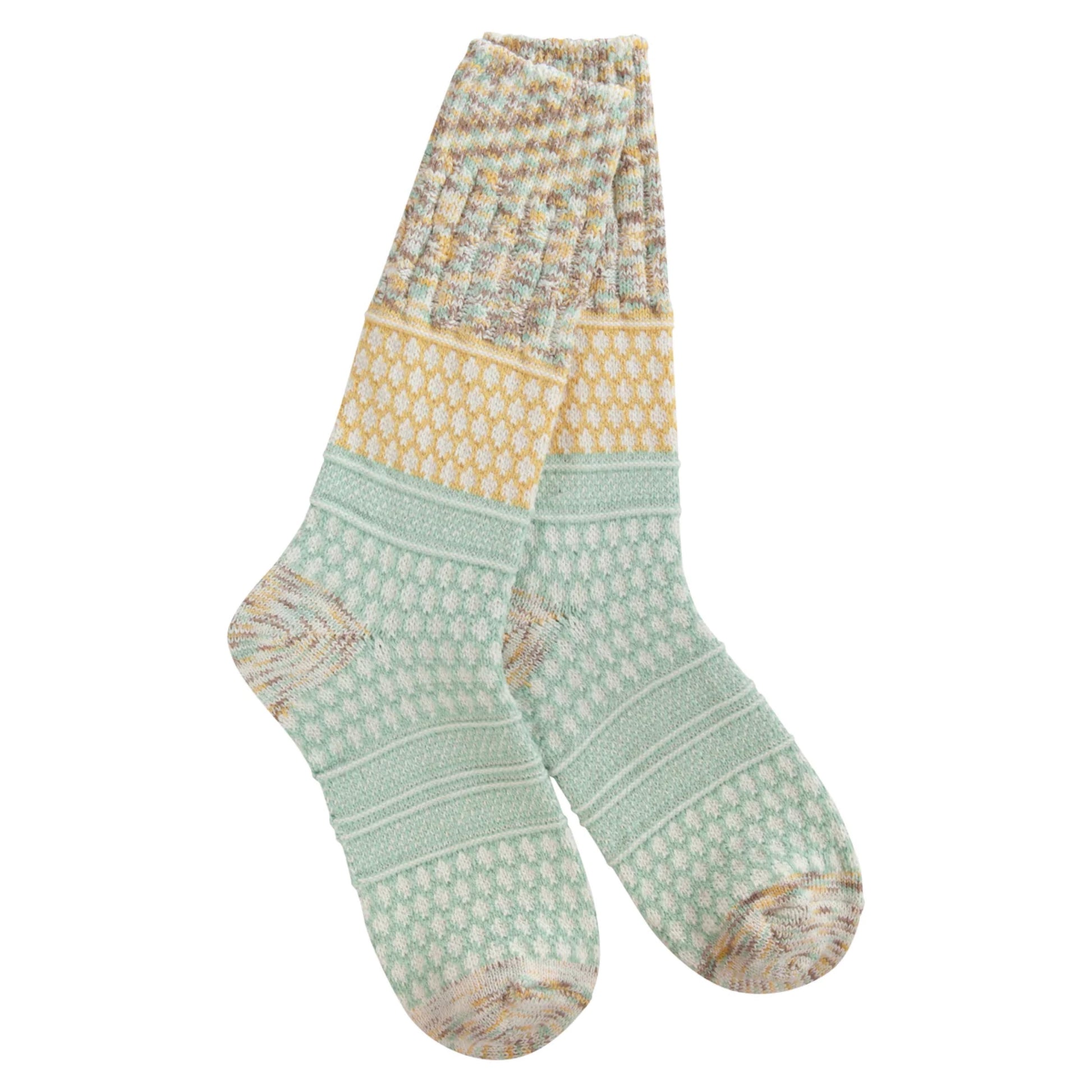 Weekend Collection Gallery Texture Crew Socks Frosty Multi-917