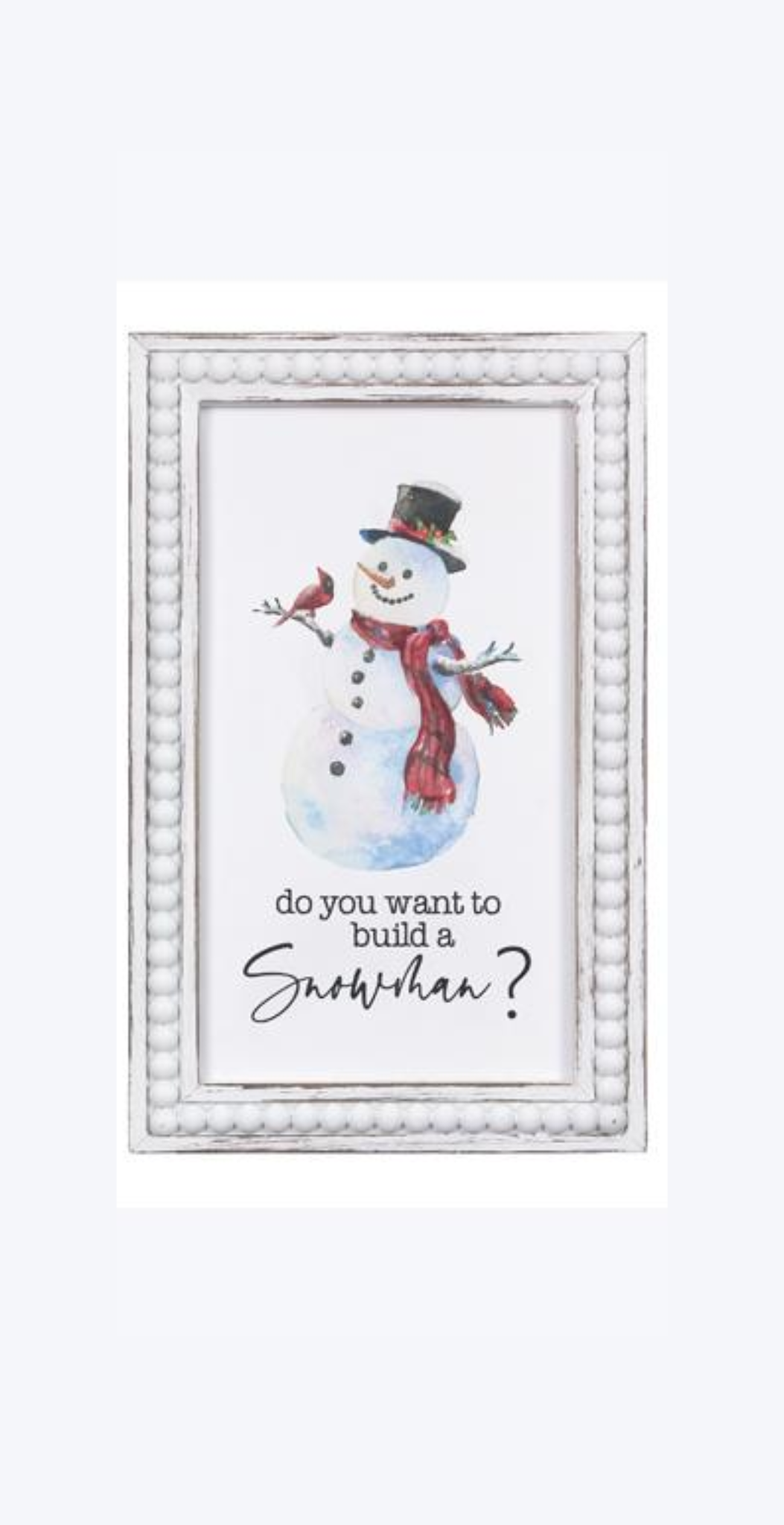 Christmas Wall Decor With White Frame