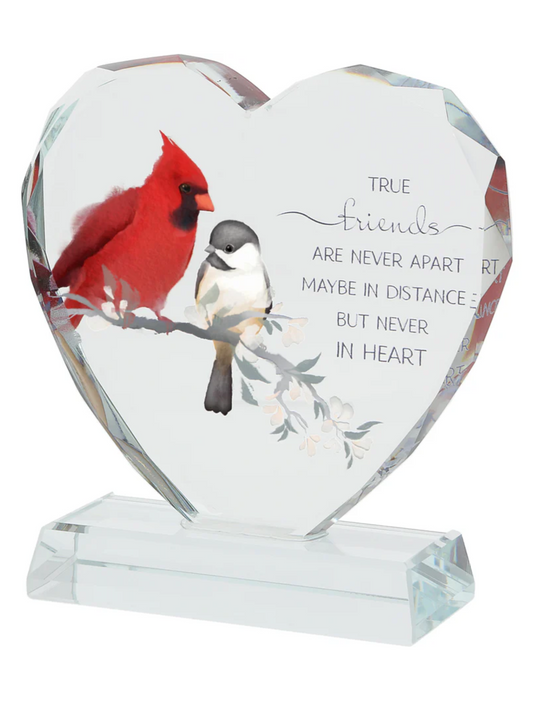 True Friends Crystal Heart Plaque