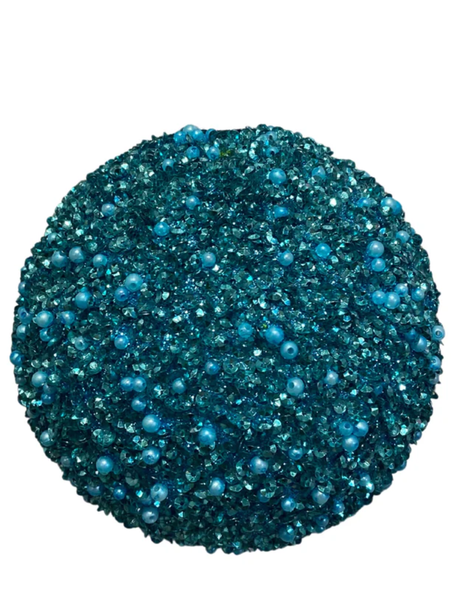 Light Blue Dazzling Sequin Bead Ball Ornament