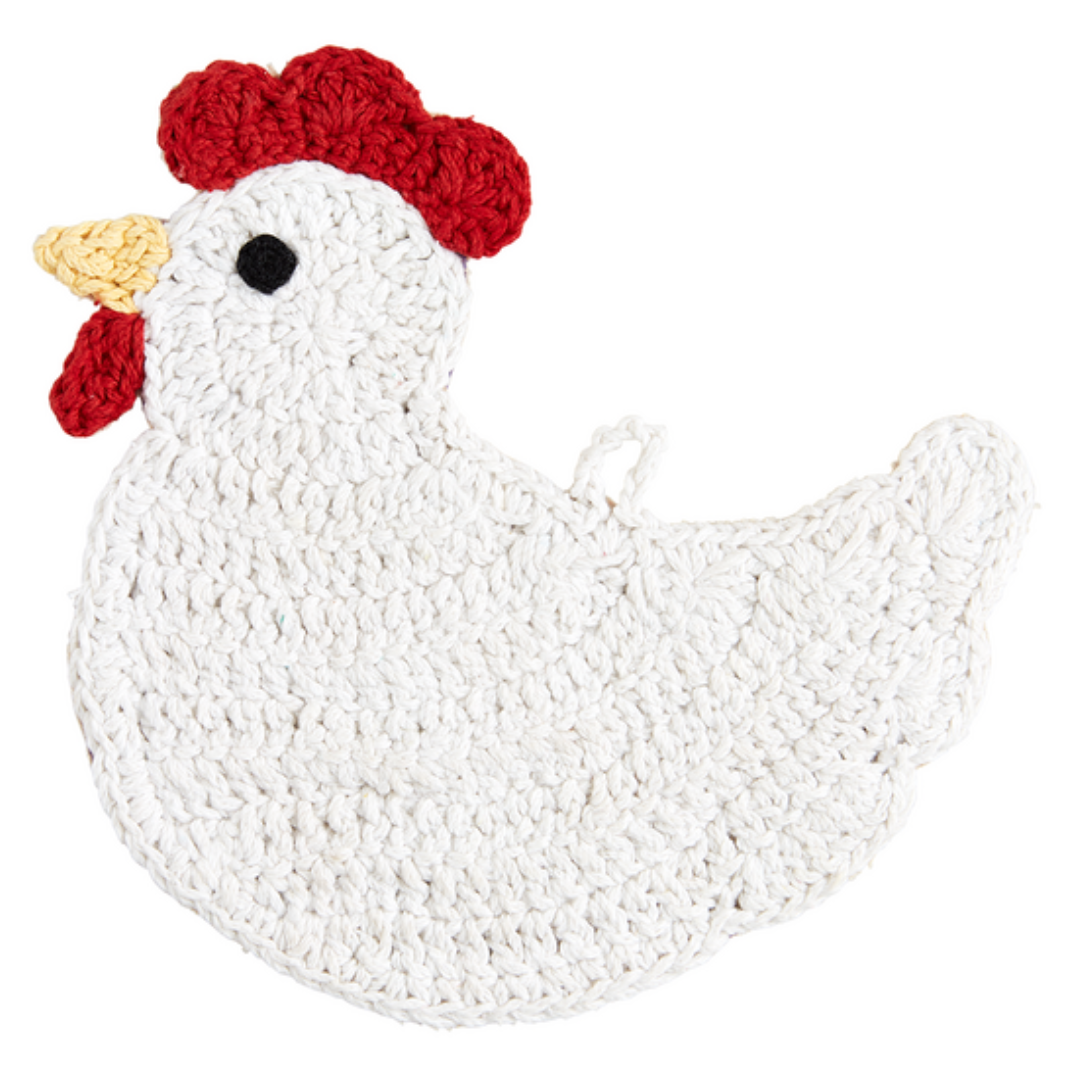 Mud Pie Farm Animal Crochet Trivet