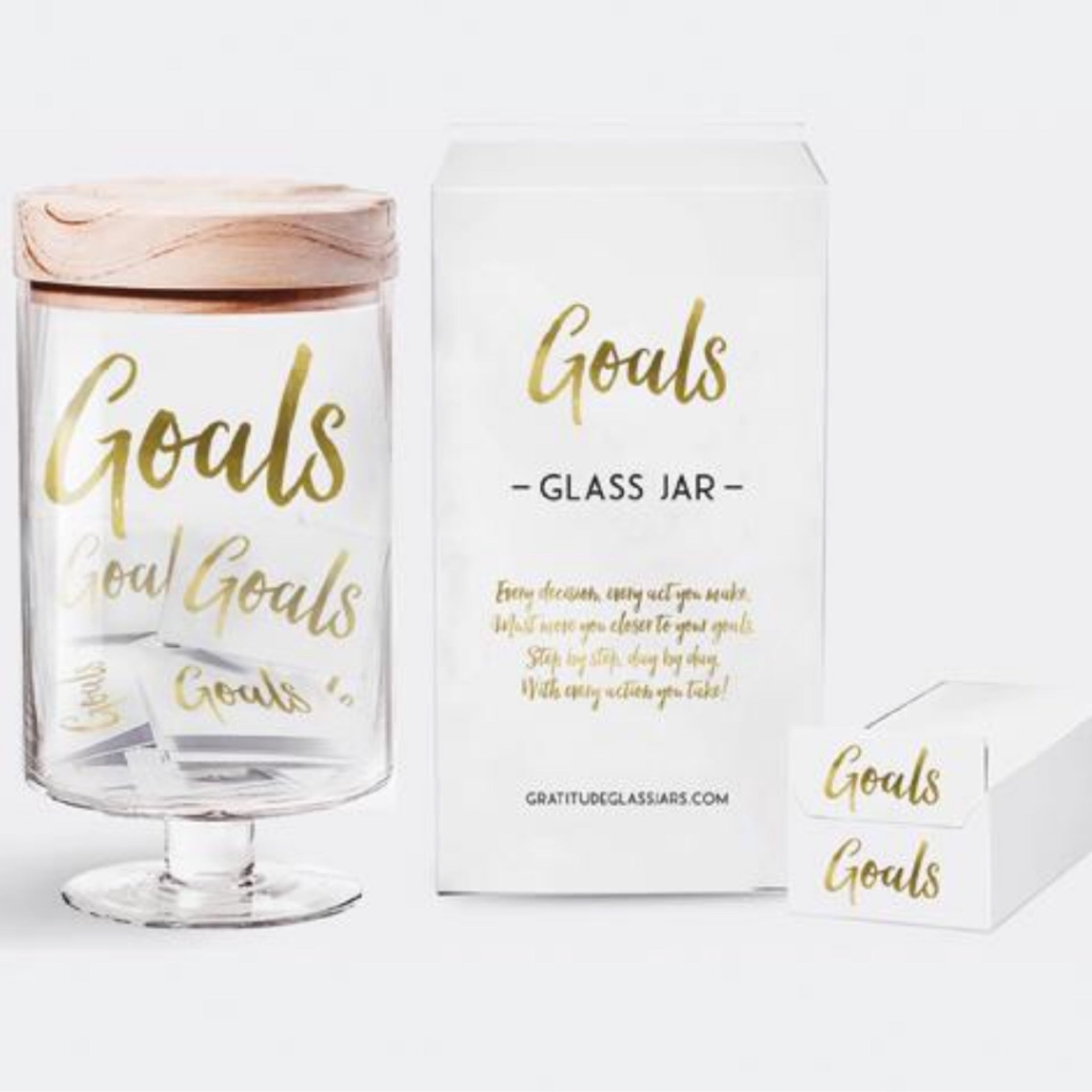 Goals Gratitude Glass Jar
