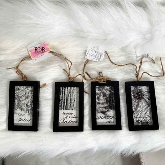 Black Wooden Frame Ornament