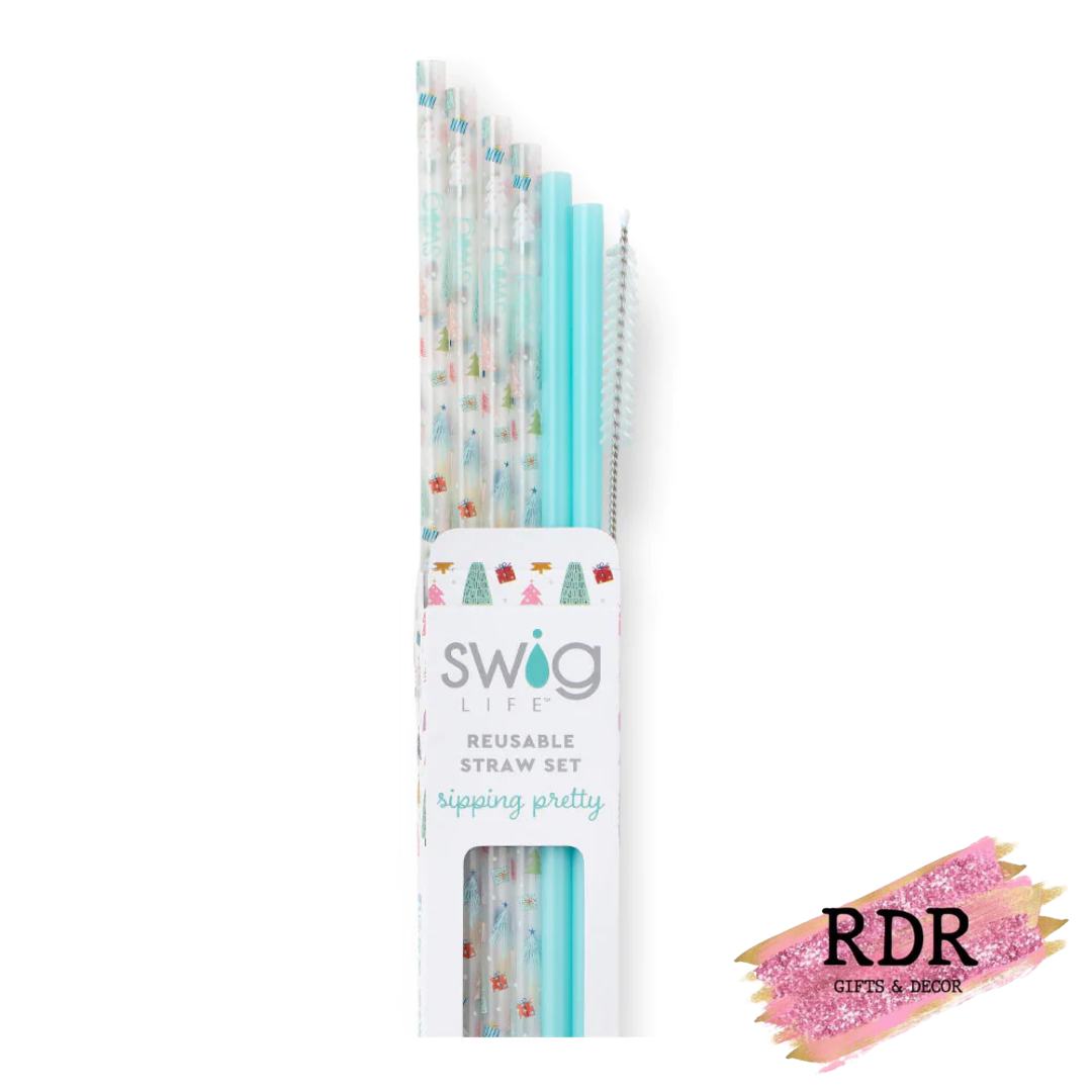 Swig Reusable Straws + Cleaning Brush