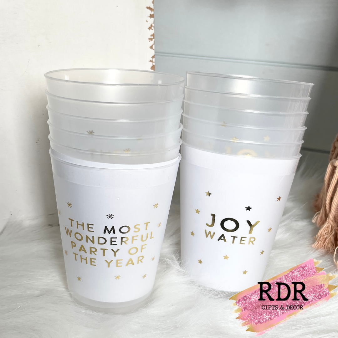 Holiday Frosted Cups- Pack of 6