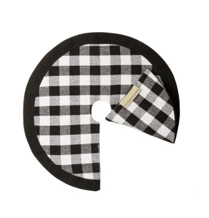 Small Black & White Buffalo Tree Skirt