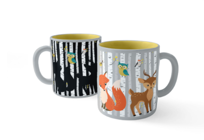 Woodland Color Changing Kid Mug Set