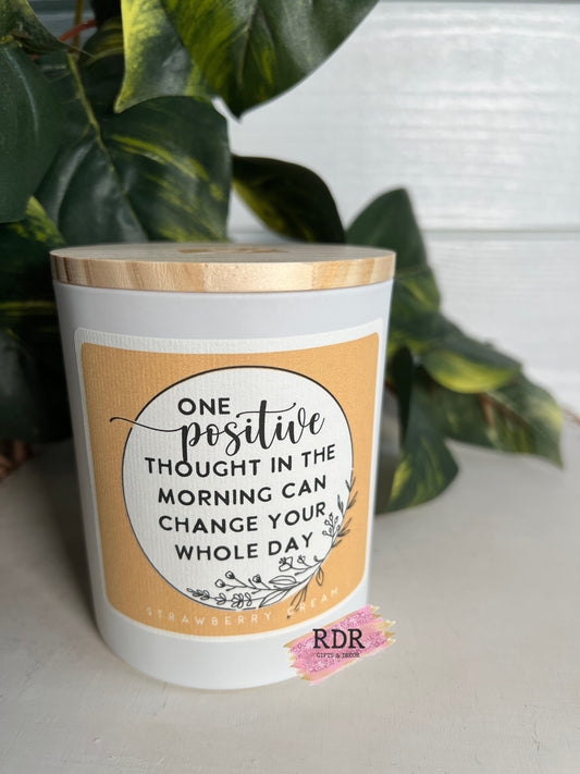 One Positive Thought Glass Jar Candle