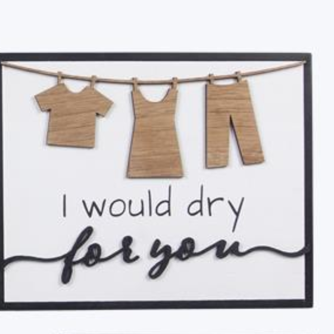Laundry Wood Framed Box Sign
