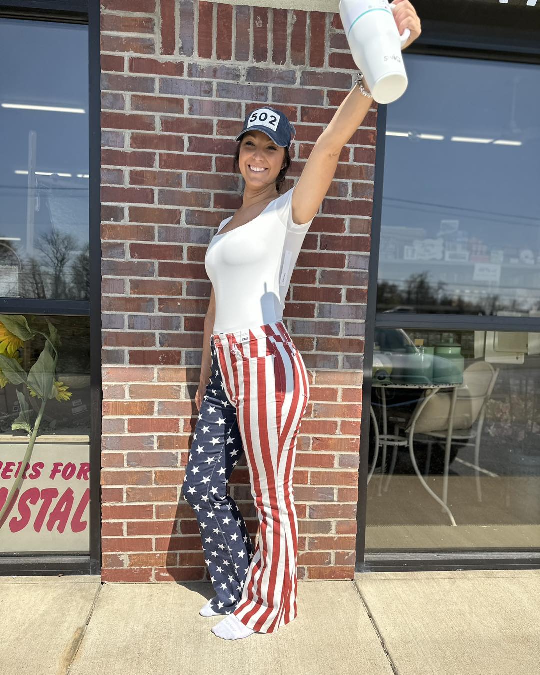 Judy Blue High Waist American Flag Print Flare