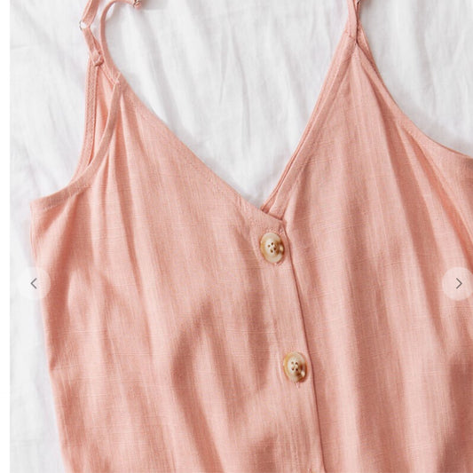 Pink Button Up Cami