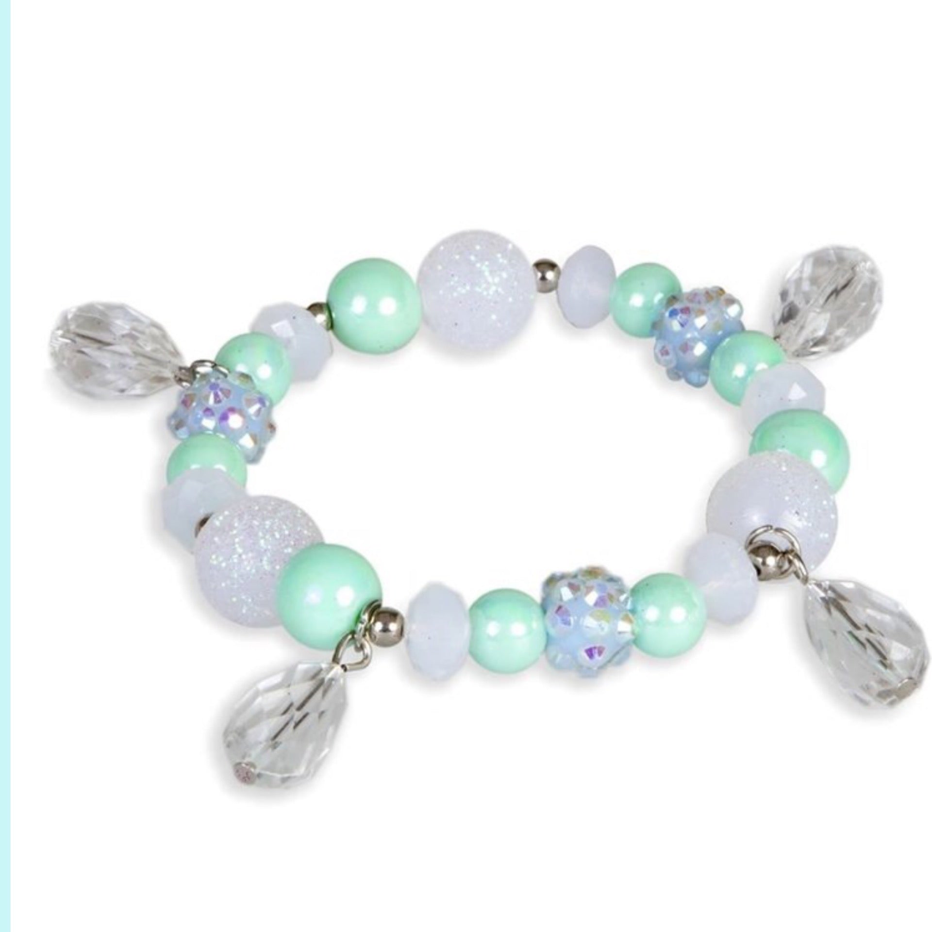 Teal Frozen Crystal Bracelet