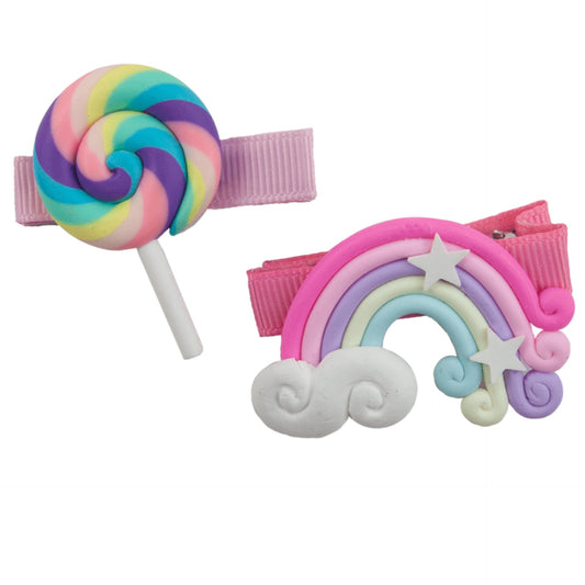 Lollipop & Rainbow Hair Clip