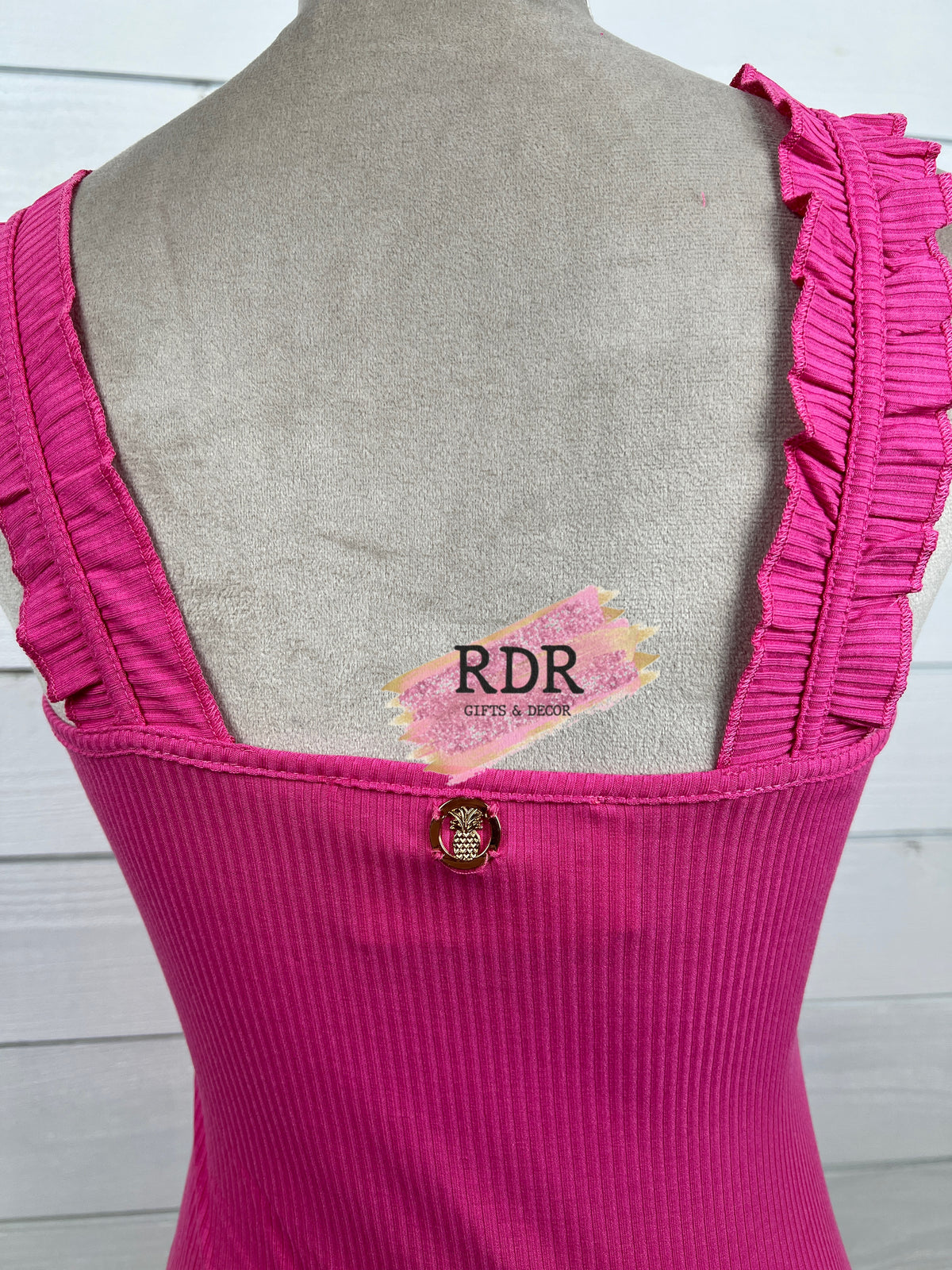 Simply Ruffle Regular Simply Southern Ruffle Strap Ribbed Bodysuit – Rachelle Danielle Rose ...