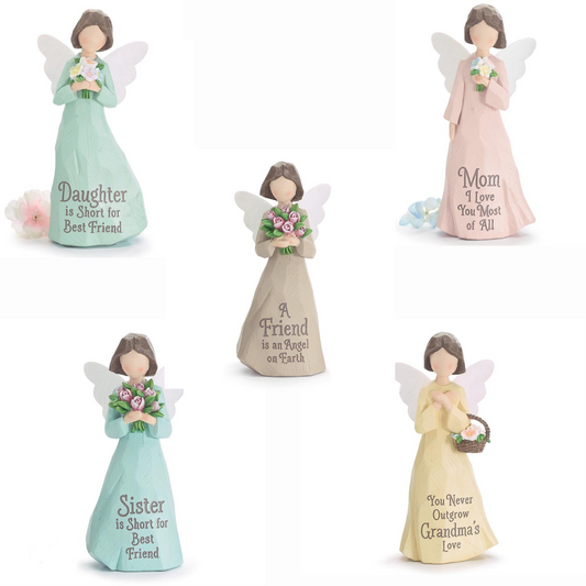 Message Angel Resin Sculpture