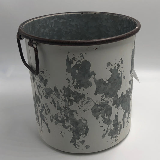 Vintage White Distressed Bucket