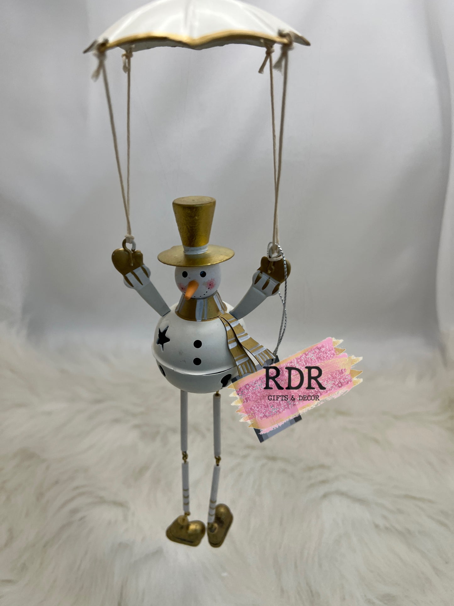 Santa Parachuting Spring Ornament