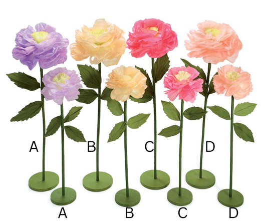 Small & Medium Giant Paper Flowers With Stand
