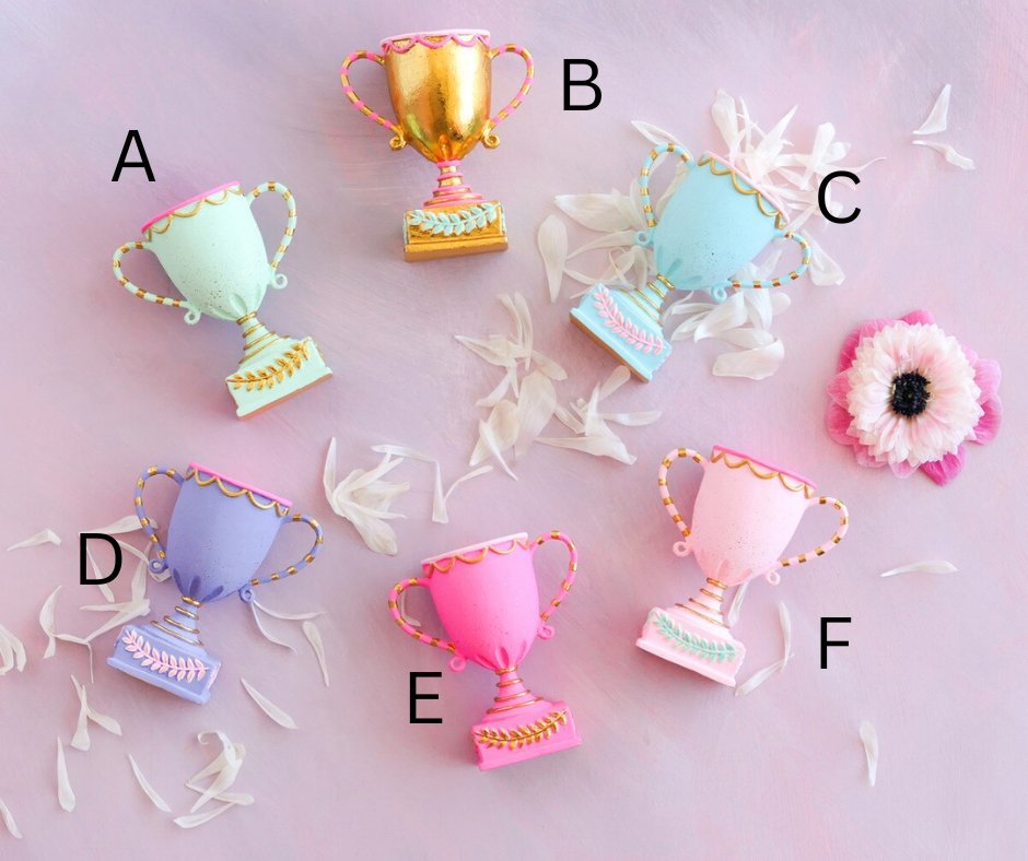 Glitterville Colorful Triumphant Tropy Ornaments- 4"