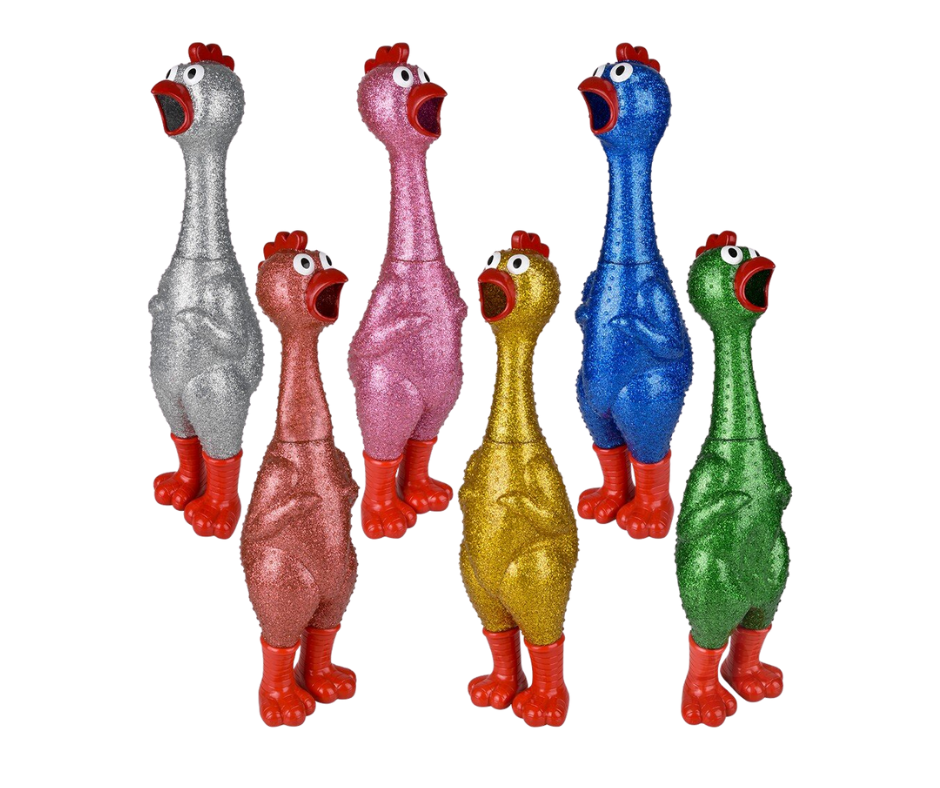 Giant Sparkle Rubber Chicken