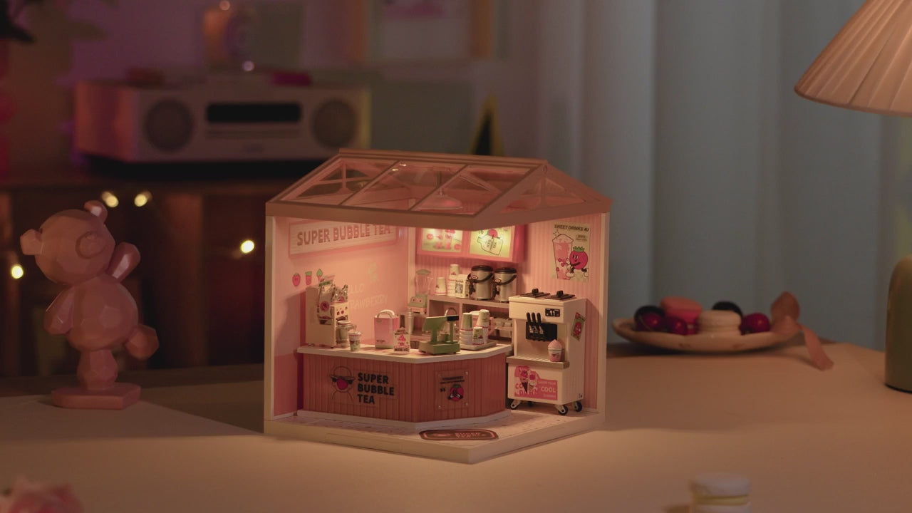 Double Joy Bubble Tea DIY Stackable Miniature House