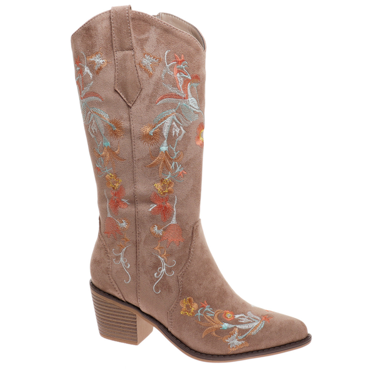 Taupe Suede Whitney Cowboy Boots