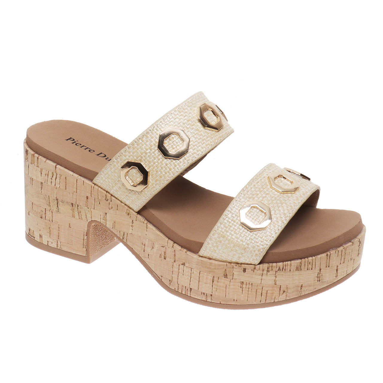 Pierre Dumas Wedge Shoe in Natural