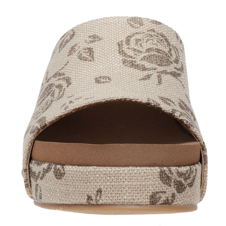 Pierre Dumas Vivian Wedge- Gold Floral Combo