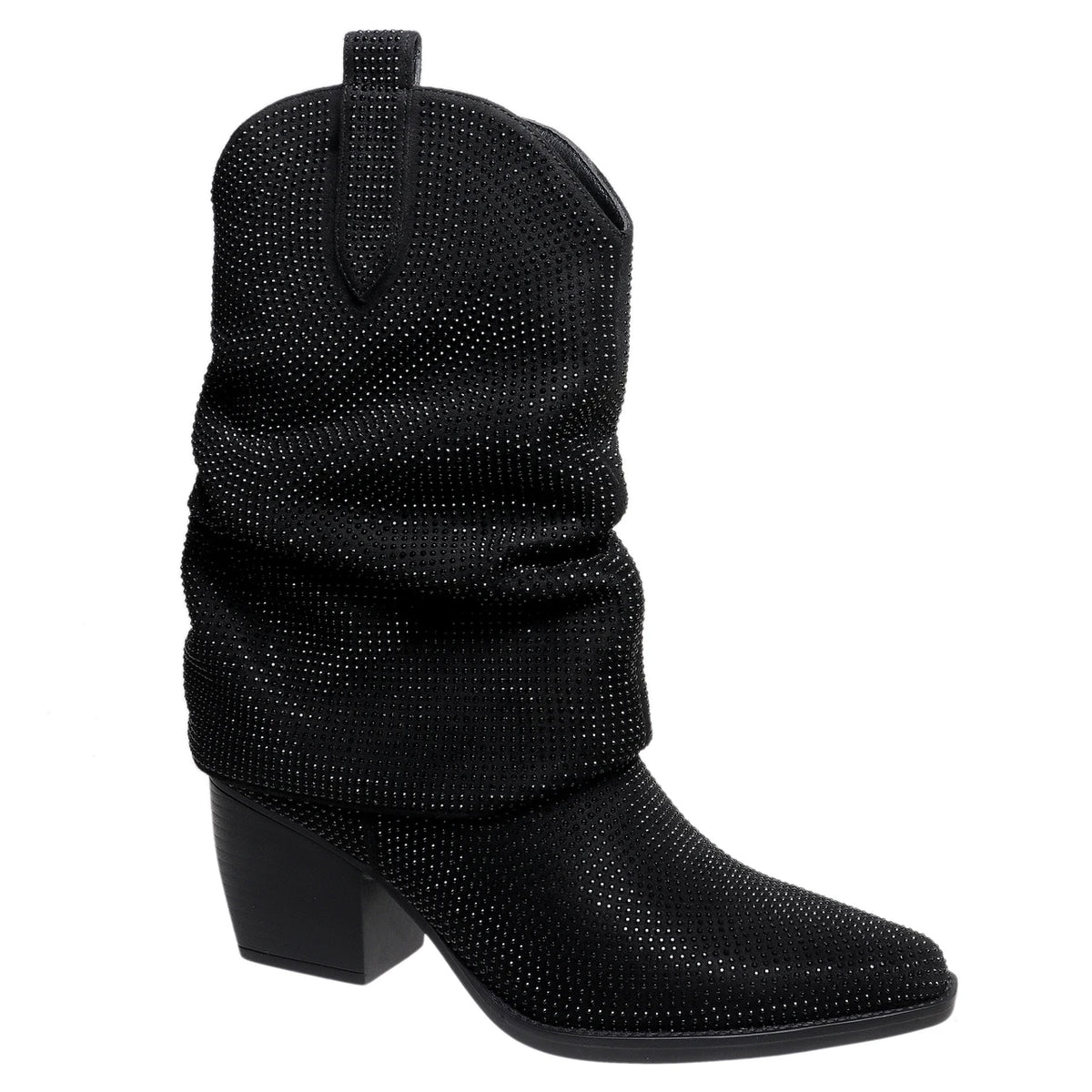 Pierre Dumas Deena Rhinestone Boots- Black