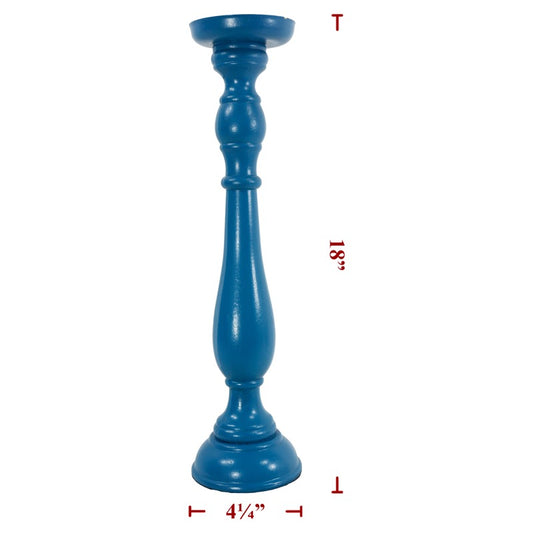 18" Blue Candle Holder